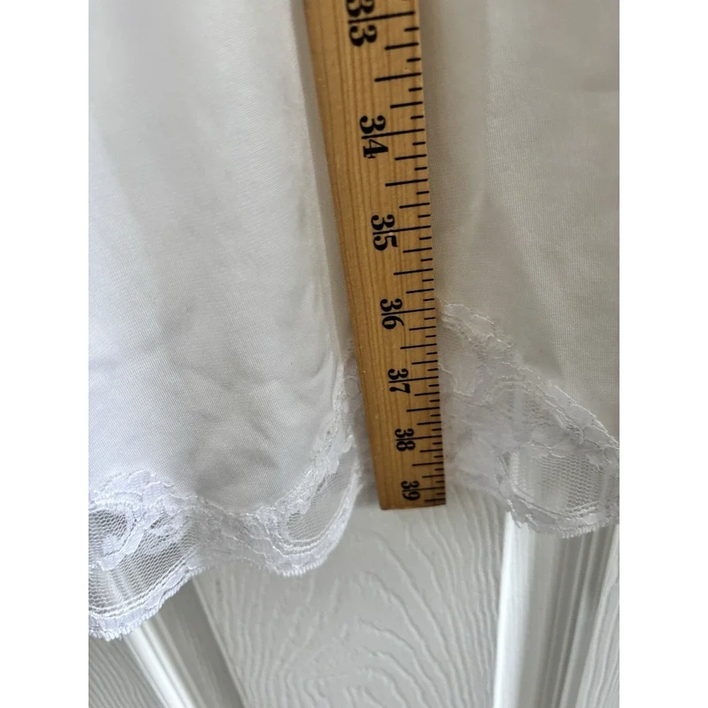 Vintage Nancy King‎ Lingerie White Women's Slip dress Size 38
